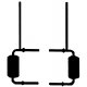 Mirrors for American Style Semi Tractors - pkg 4 - Curved Style - H0 - Walthers 116-50153