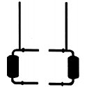 Mirrors for American Style Semi Tractors - pkg 4 - Curved Style - H0 - A Line Product 50153