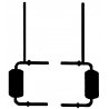 Mirrors for American Style Semi Tractors - pkg 4 - Curved Style - H0 - Walthers 116-50153