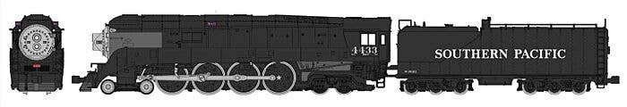 SP Class GS-4 4-8-4 - Standard DC -- Southern Pacific 4445 (Postwar black), N, Kato USA Inc 1260309