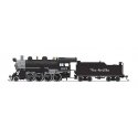 2-8-0 Consolidation - Standard DC - Stealth -- Denver & Rio Grande Western 1163 (black, graphite, Flying Grande), HO, Broadway L