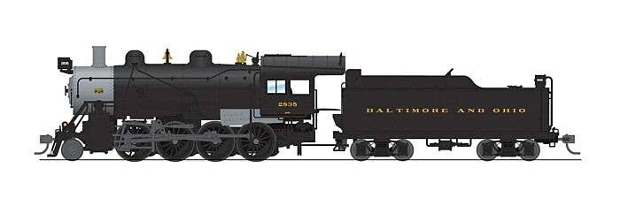 2-8-0 Consolidation - Standard DC - Stealth -- Baltimore & Ohio 2835 (black, graphite), HO, Broadway Limited Imports 8747