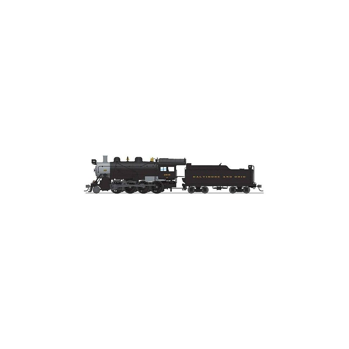 2-8-0 Consolidation - Standard DC - Stealth -- Baltimore & Ohio 2848 (black, graphite), HO, Broadway Limited Imports 8748