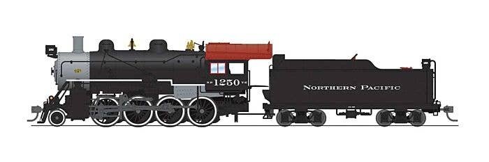 2-8-0 Consolidation - Standard DC - Stealth -- Northern Pacific 1252 (black, graphite, Tuscan), HO, Broadway Limited Imports 875