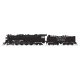 Santa Fe 4-8-4 Northern - Standard DC - Stealth -- Santa Fe 3758 (In-Service, black, silver, white), N, Broadway Limited Imports