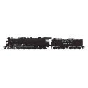 Santa Fe 4-8-4 Northern - Standard DC - Stealth -- Santa Fe 3758 (In-Service, black, silver, white), N, Broadway Limited Imports