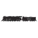 Santa Fe 4-8-4 Northern - Standard DC - Stealth -- Santa Fe 3759 (2020s Kingman, AZ Display Scheme, black, silver, white), N, Br
