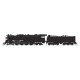 Santa Fe 4-8-4 Northern - Standard DC - Stealth -- Painted, Unlettered (black, silver, white), N, Broadway Limited Imports 9416