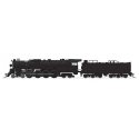 Santa Fe 4-8-4 Northern - Standard DC - Stealth -- Painted, Unlettered (black, silver, white), N, Broadway Limited Imports 9416