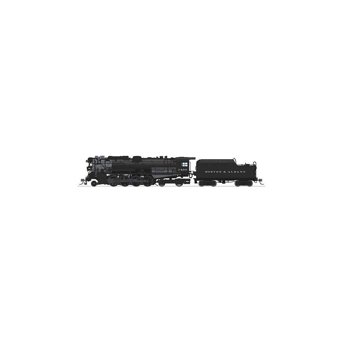 Class A1a Lima 2-8-4 Berkshire - Sound and DCC - Paragon4 Hybrid -- Boston & Albany 1400 (Early 1930s, black, graphite), HO, Bro