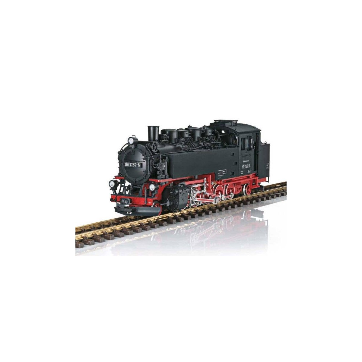 Class 99.73-76 2-10-2T - Sound and DCC -- German State Railroad DR (Era IV, black, red), G, LGB 21484