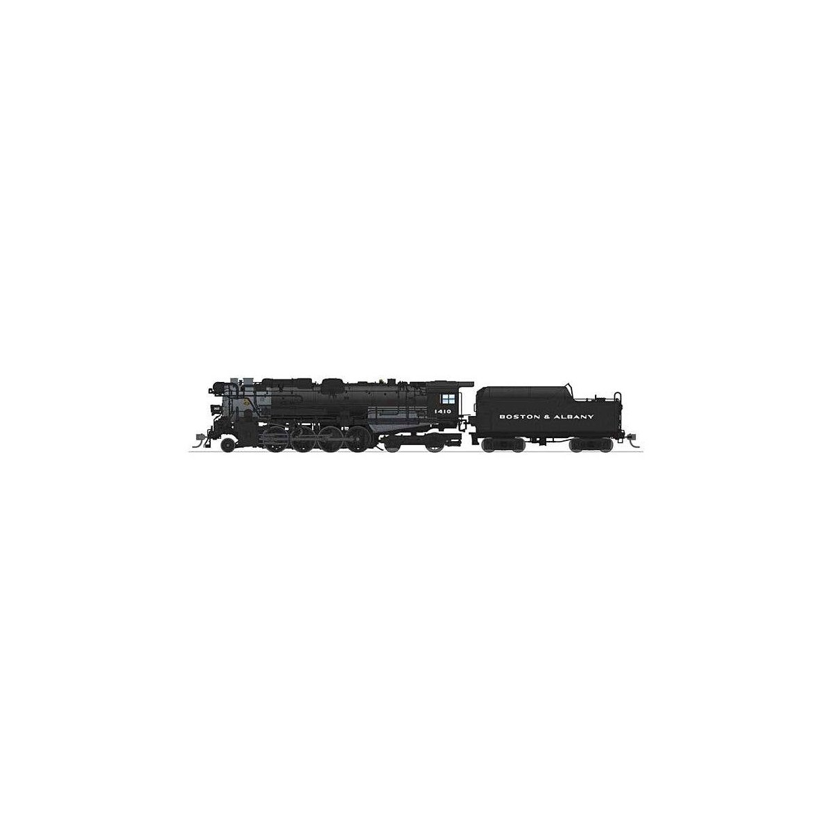 Class A1a Lima 2-8-4 Berkshire - Sound and DCC - Paragon4 Hybrid -- Boston & Albany 1410 (Early 1940s, black, graphite), HO, Bro