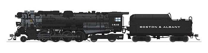 Class A1a Lima 2-8-4 Berkshire - Sound and DCC - Paragon4 Hybrid -- Boston & Albany 1410 (Early 1940s, black, graphite), HO, Bro