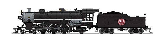 USRA 4-6-2 Light Pacific - Sound and DCC - Paragon4(TM) -- Missouri-Kansas-Texas 353 (black, graphite, red Logo), N, Broadway Li