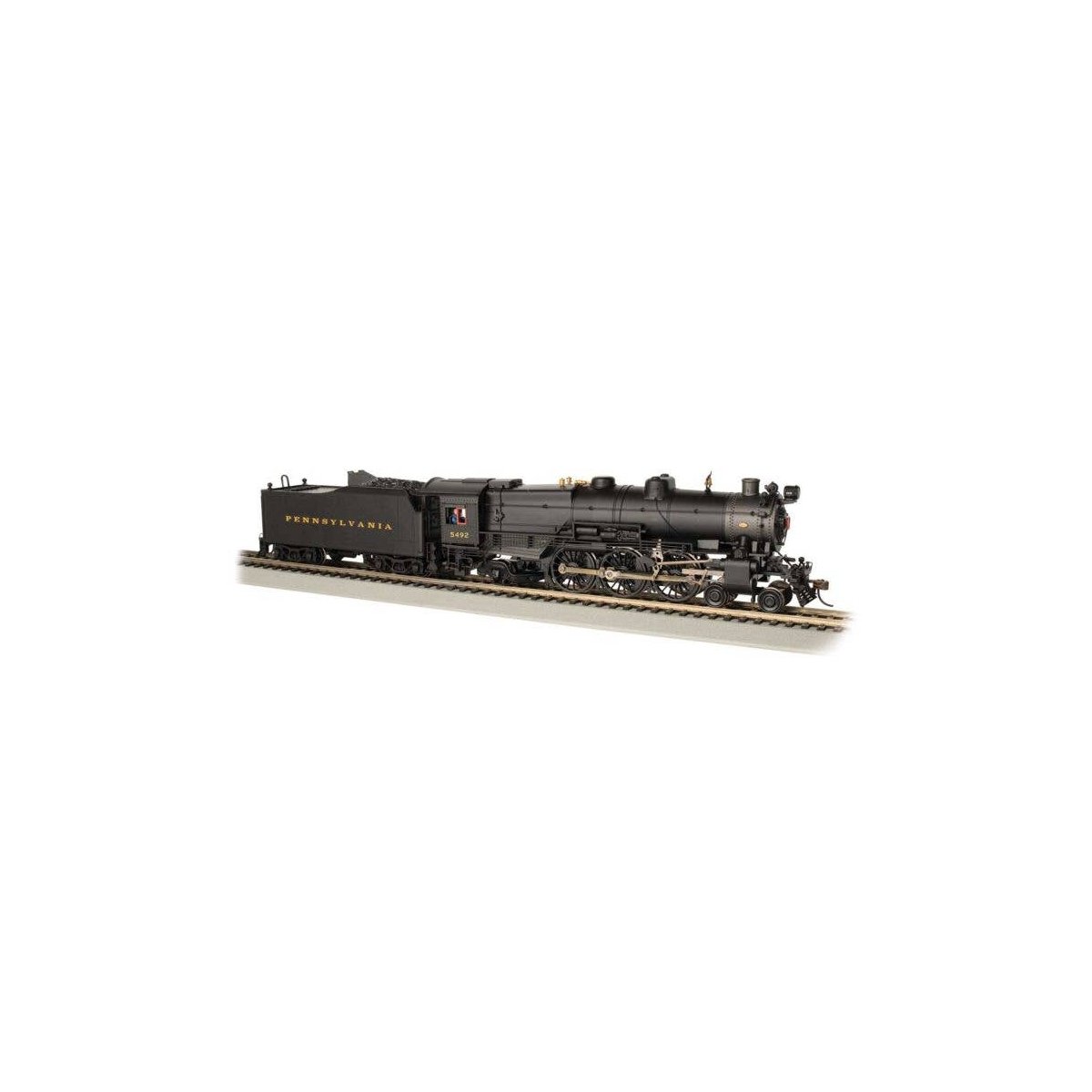 K4 4-6-2 Pacific - WowSound(R) and DCC - Spectrum(R) -- Pennsylvania Railroad 3747 (Post-War, Modern Pilot, black, graphite), HO