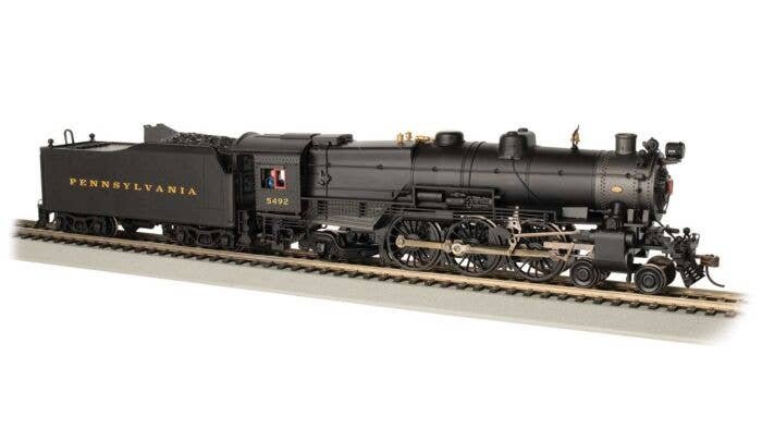 K4 4-6-2 Pacific - WowSound(R) and DCC - Spectrum(R) -- Pennsylvania Railroad 3747 (Post-War, Modern Pilot, black, graphite), HO