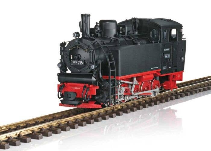 Class 99 0-10-0T w/Sound and DCC -- Ochsle Museum Railroad 99 716 (Era VI, black, red), G, LGB 20483