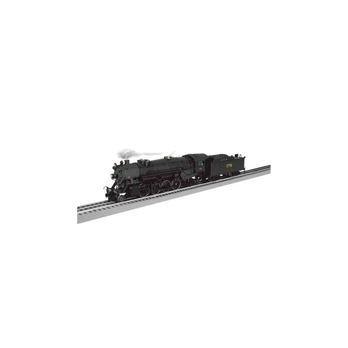USRA 2-8-2 Heavy Mikado - 3-Rail w/Legacy Sound, Control & Smoke -- Louisville & Nashville 1776 (black, graphite, yellow), O, Li