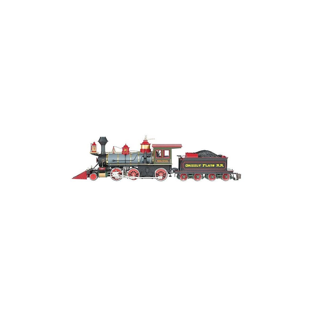 2-6-0 - Standard DC - Spectrum(R) -- Grizzly Flats RR (Ward Kimball Scheme, black, red, Russian Iron, brass, gold, G, Bachmann I