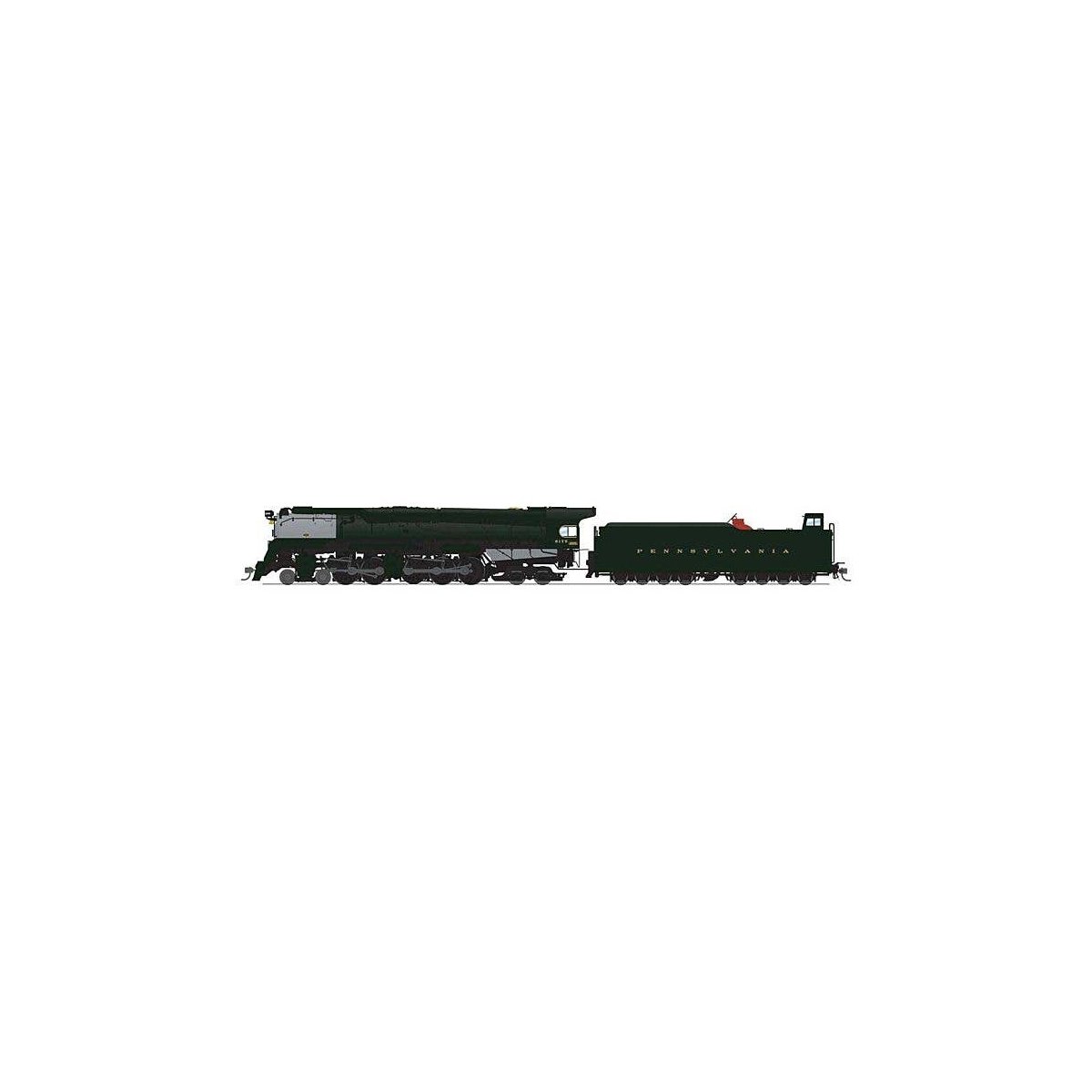 Class Q2 4-4-6-4 Duplex Production Version - Sound & DCC - Paragon4 Brass Hybr -- Pennsylvania Railroad 6182 (black, graphite, T