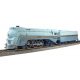 3460 Class 4-6-4 Hudson - Standard DC - Stealth Brass Hybrid -- Santa Fe 3460 (Blue Goose, As-Delivered Number on Tender, blue, 