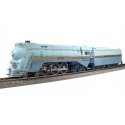 3460 Class 4-6-4 Hudson - Standard DC - Stealth Brass Hybrid -- Santa Fe 3460 (Blue Goose, As-Delivered Number on Tender, blue, 