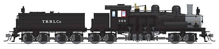 Class D 4-Truck Shay - Standard DC - Stealth -- Red River Lumber 300 (black, graphite), HO, Broadway Limited Imports 8262