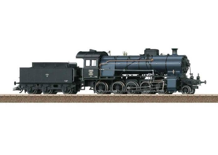 Class C 5/6 2-10-0 Elephant - Sound and DCC -- Swiss Federal Railways SBB 2969 (Era IV-V, gray, black, SLM Display), HO, Trix 25