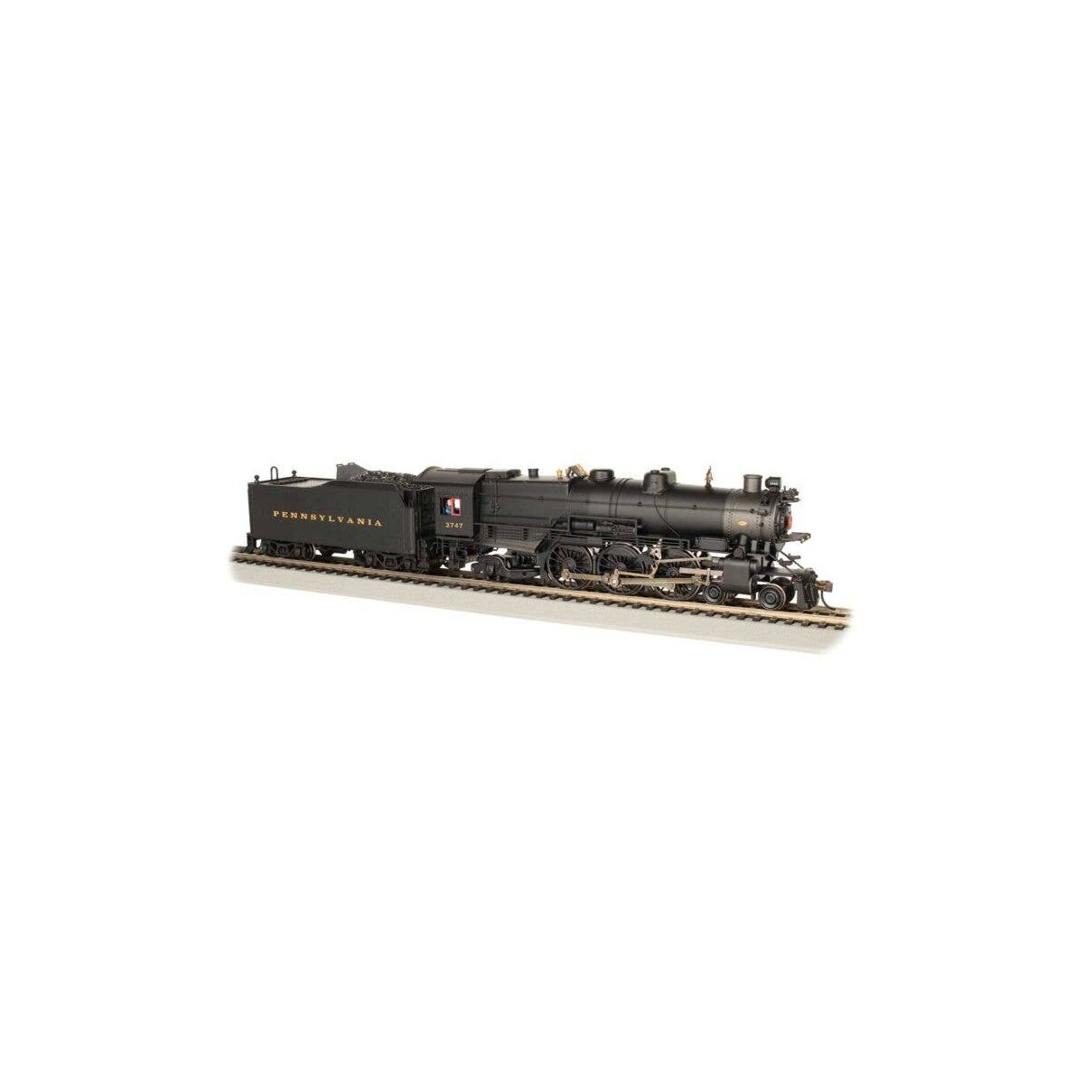 K4 4-6-2 Pacific - WowSound(R) and DCC - Spectrum(R) -- Pennsylvania Railroad 5492 (Pre-War, Slat Pilot, black, graphite), HO, B