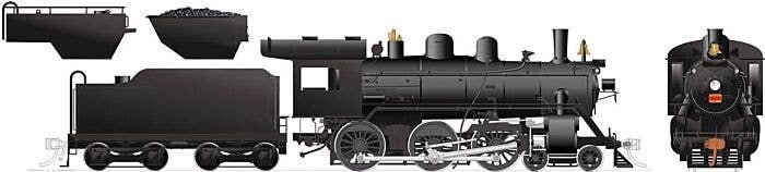 Class H-6-g 4-6-0 with Wood Cab - Standard DC -- Painted, Unlettered with Wood Cab, HO, Rapido Trains Inc 603017