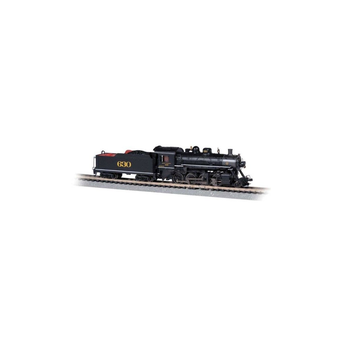 Baldwin 2-8-0 Consolidation - Sound and DCC -- Southern Railway 630 (black, graphite), N, Bachmann Industries 51357