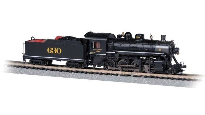 Baldwin 2-8-0 Consolidation - Sound and DCC -- Southern Railway 630 (black, graphite), N, Bachmann Industries 51357