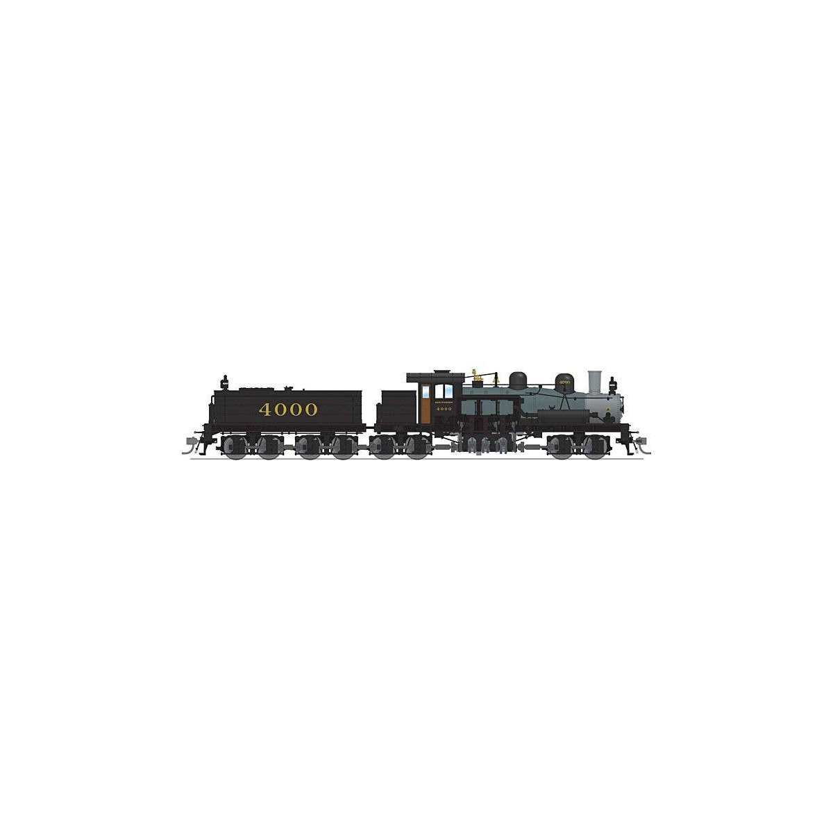 Class D 4-Truck Shay - Sound and DCC - Paragon4(TM) -- Southern Railway 4000 (As-Delivered, gray, black, graphite), HO, Broadway
