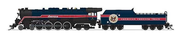 RDG Class T-1 4-8-4 - Sound and DCC - Paragon4(TM) -- American Freedom Train 1 (1976 black, blue, red), N, Broadway Limited Impo