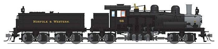Class D 4-Truck Shay - Sound and DCC - Paragon4(TM) -- Norfolk & Western 56 (black, graphite), HO, Broadway Limited Imports 7816