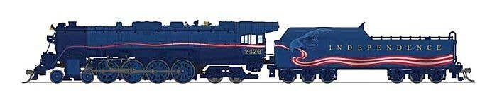 RDG Class T-1 4-8-4 - Sound and DCC - Paragon4(TM) -- Independence Day 7476 (Fantasy Scheme blue, black, red, white), N, Broadwa