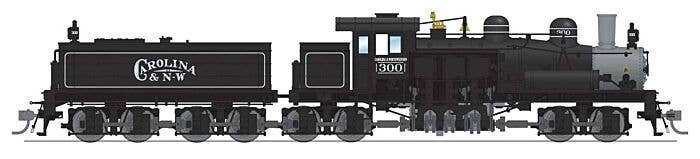 Class D 4-Truck Shay - Sound and DCC - Paragon4(TM) -- Carolina & Northwestern 300 (black, graphite), HO, Broadway Limited Impor