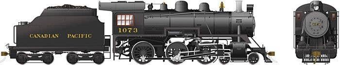 Class D10k 4-6-0 - LokSound and DCC -- Canadian Pacific 1073 (black, graphite), HO, Rapido Trains Inc 602506