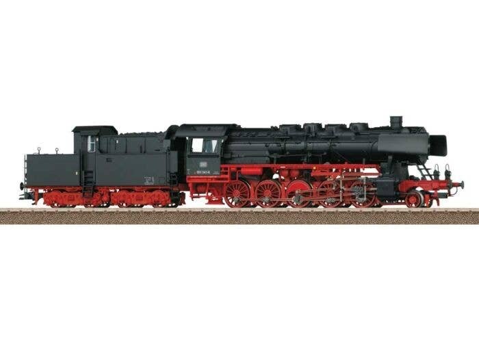 Class 051 2-10-0 w/Cabin Tender - Sound and DCC -- German Federal Railroad DB 051 341-6 (Era IV 1970s, black, red), HO, Trix 258