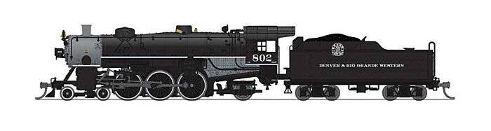 USRA 4-6-2 Light Pacific - Sound and DCC - Paragon4(TM) -- Denver & Rio Grande Western 805 (black, graphite, Royal Gorge Logo), 