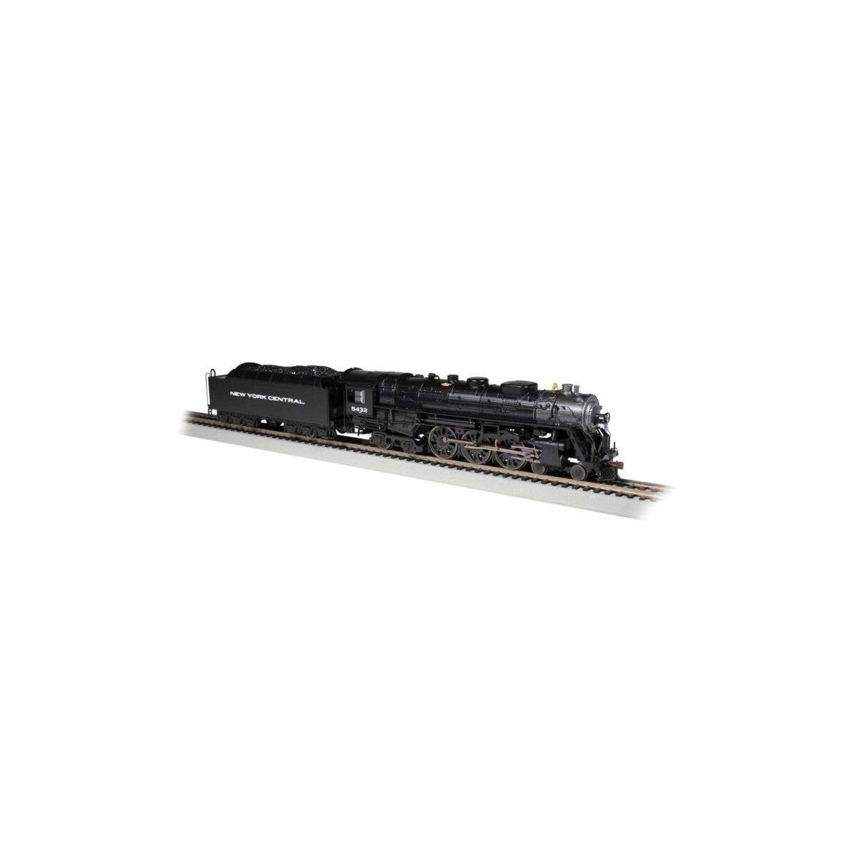 Class J3a 4-6-4 Hudson - WOWSound(R) and DCC -- New York Central 5432 (black, graphite Gothic Lettering), HO, Bachmann Industrie