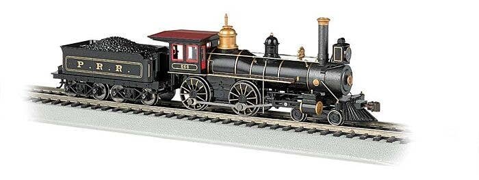 4-4-0 w/Coal Tender Load - Standard DC -- Pennsylvania Railroad (black, graphite, gold), HO, Bachmann Industries 51005