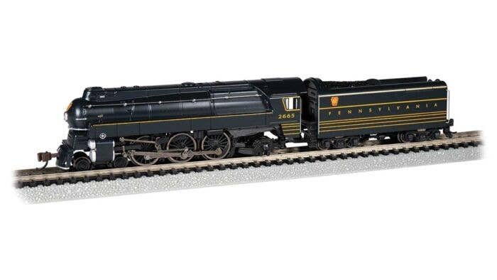 Streamlined Class K4 4-6-2 Pacific - Sound and DCC -- Pennsylvania Railroad 2665 (black, yellow, red), N, Bachmann Industries 53