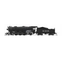 USRA 4-6-2 Heavy Pacific - Standard DC - Stealth -- Santa Fe 3419 (black, silver), N, Broadway Limited Imports 8060