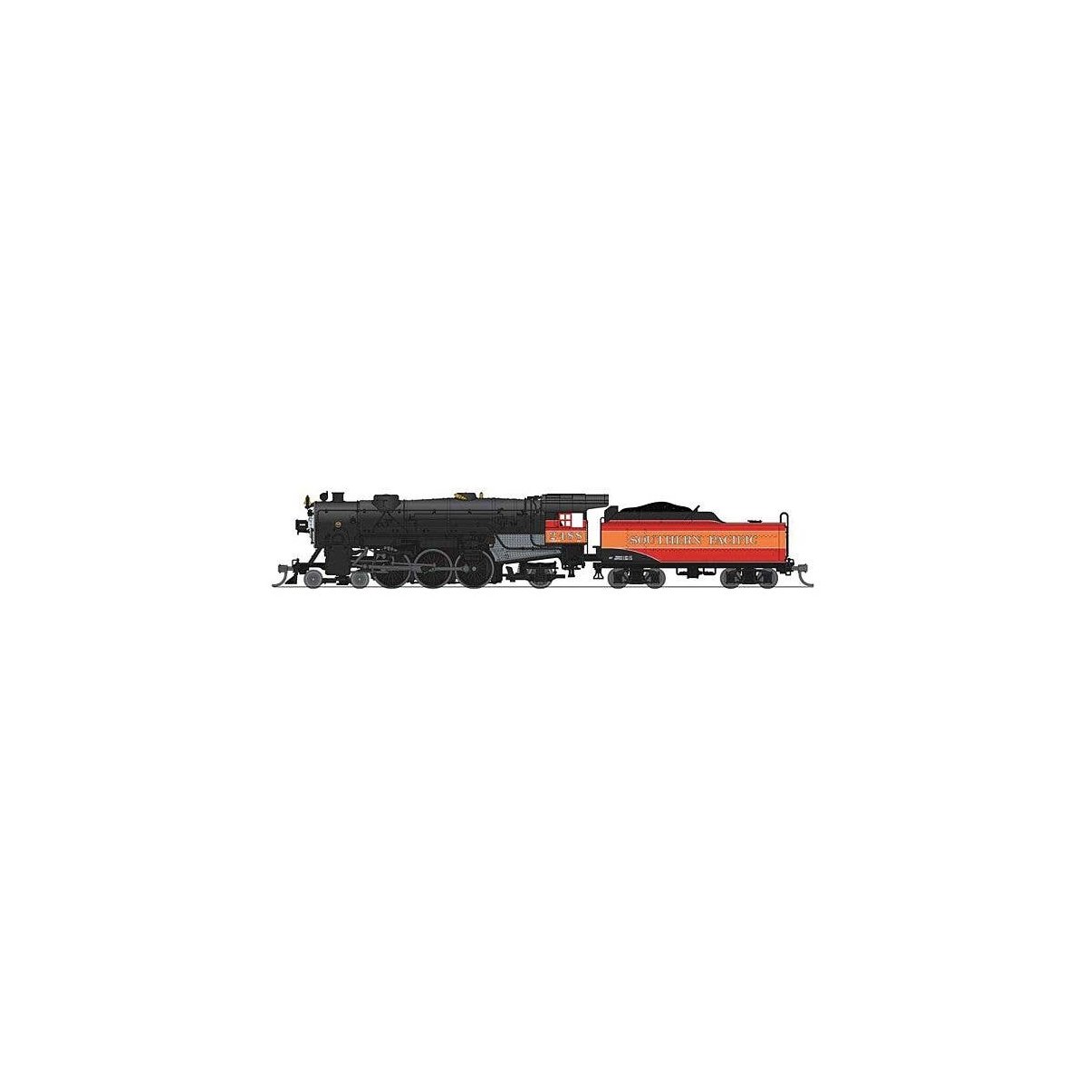 USRA 4-6-2 Heavy Pacific - Standard DC - Stealth -- Southern Pacific 2488 (Daylight, black, orange, red, graphite), N, Broadway 