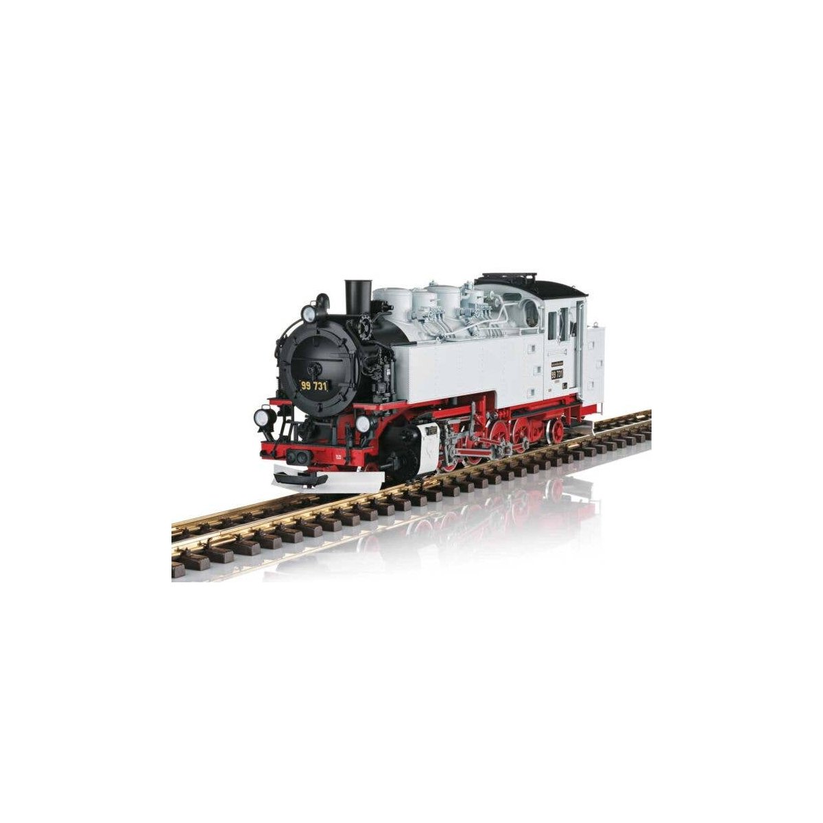 Class VII K 2-10-2T - Sound and DCC -- Zittau Narrow Gauge Railroad 99 7731 (Era VI, white, red, black), G, LGB 21482