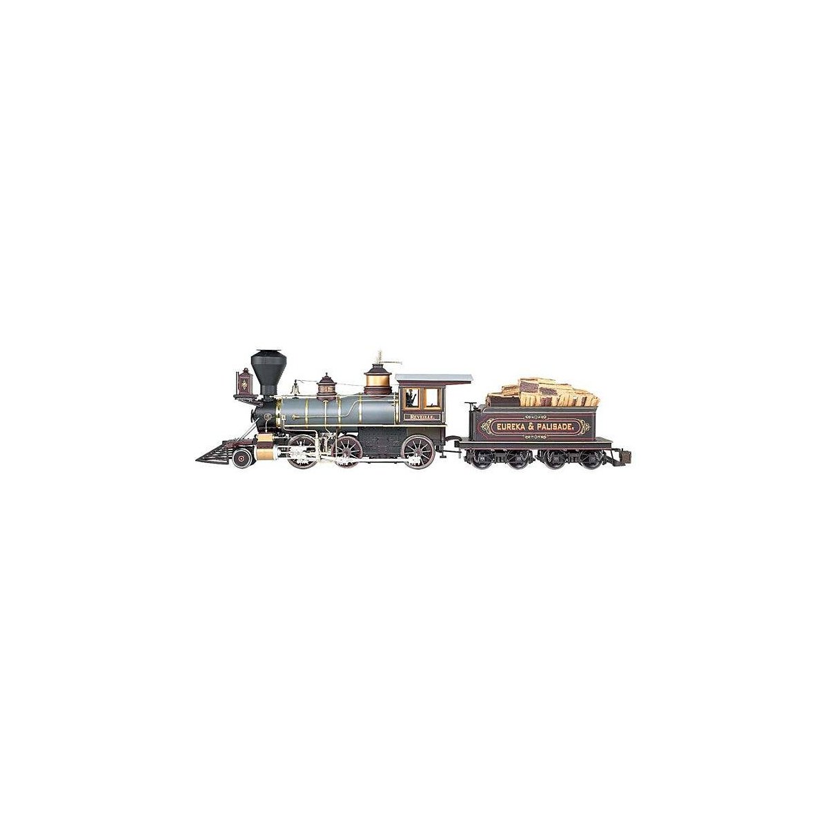 2-6-0 - Standard DC - Spectrum(R) -- Eureka & Palisade (maroon, Russian Iron, brass, black, gold), G, Bachmann Industries 81487