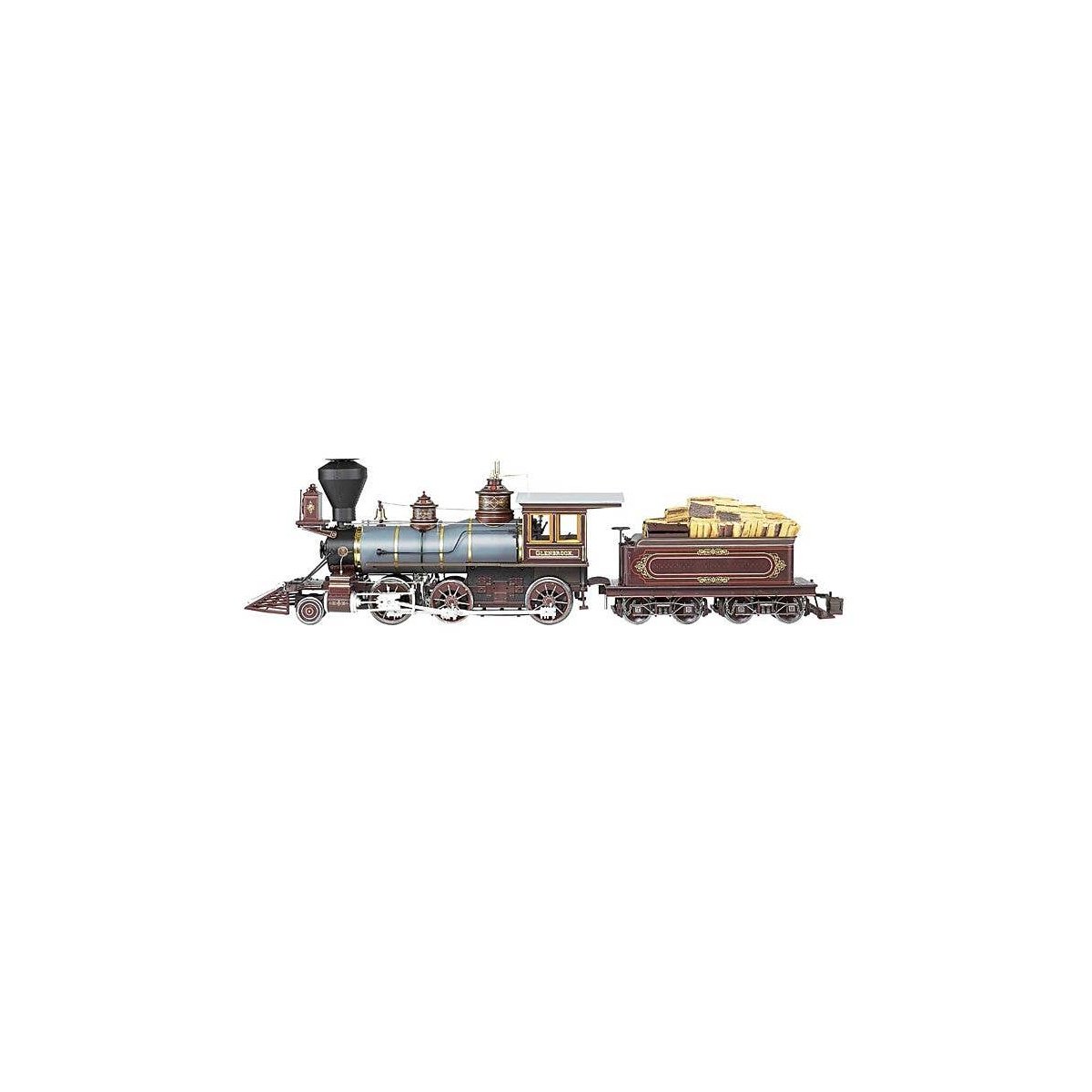 2-6-0 Mogul - Standard DC - Spectrum(R) -- Glenbrook (blue, brown, black, gold, red), G, Bachmann Industries 81486