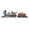 2-6-0 Mogul - Standard DC - Spectrum(R) -- Glenbrook (blue, brown, black, gold, red), G, Bachmann Industries 81486