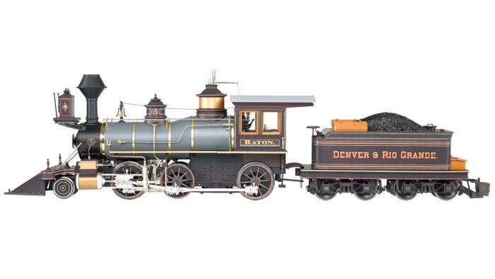 2-6-0 - Standard DC - Spectrum(R) -- Denver & Rio Grande `Raton` (Russian Iron brass, black, gold), G, Bachmann Industries 81488